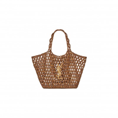 YSL ICARE MEDIUM IN WOOD BEADS 862071KAAAZ9384 (31*28*16cm)